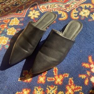 Black Slip-on Flat Mules from American Eagle